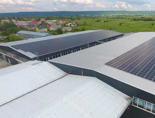 Sistema solar de 2MW en Suiza Techo de fábrica
