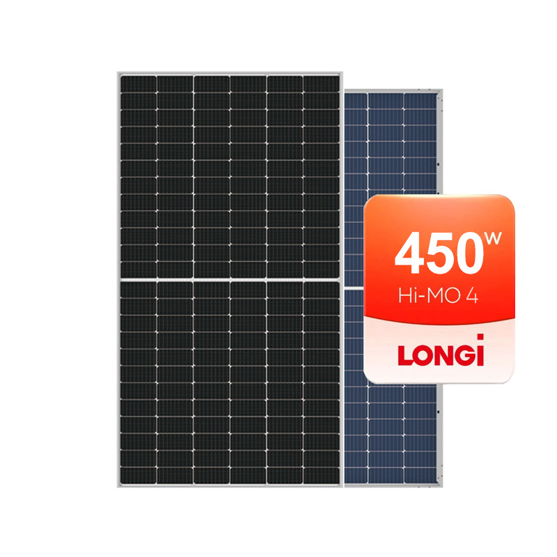 Longi Hi-MO 4 Tier 1 Mono 450Wp 455Wp 460Wp 465Wp Panel solar de doble vidrio cortado a la mitad Módulo fotovoltaico Longi Todo negro 355Wp 360Wp 370Wp