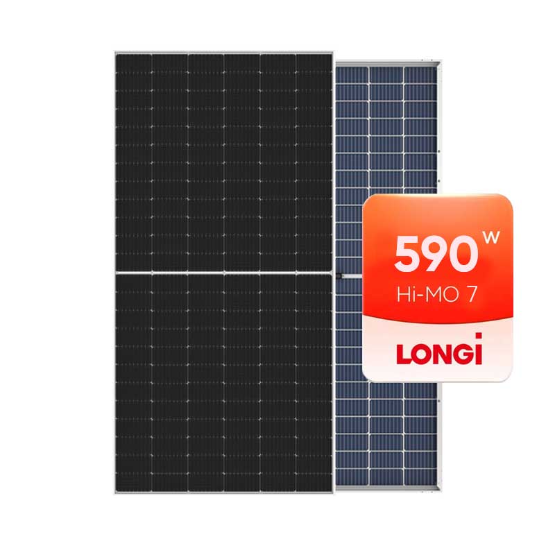 Longi Hi-MO Serie 7 Nivel 1 Marca 560Wp 570Wp 580Wp 590Wp 600Wp 610Wp 620Wp Panel solar de doble vidrio