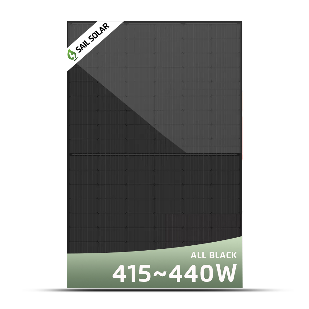 Todo el panel solar negro PV N tipo módulo Topcon 415Wp 420Wp 425Wp 430Wp 435Wp 440Wp Stock de Europa