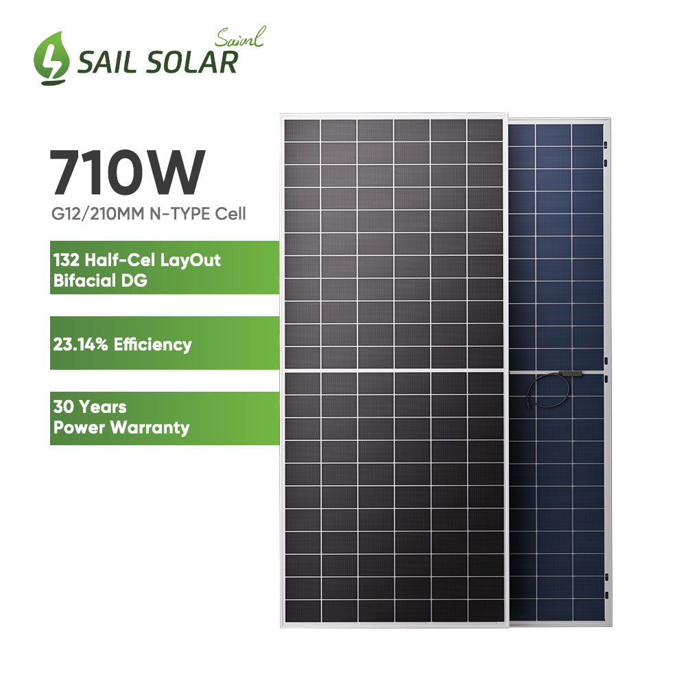 Células solares M12 132 células Tecnología de medio culto Módulo de panel solar tipo N 675W 680W 685W 690W 695W 700W