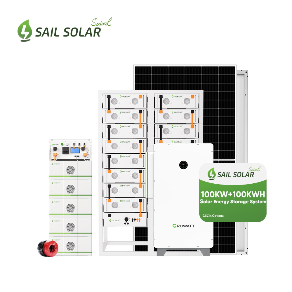 SAIL SOLAR Soluciones de sistemas solares híbridos de red de 100 kW para plantas industriales y comerciales